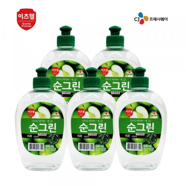 CJ프레시마켓,CJ프레시웨이-순그린사과500ml*5개입