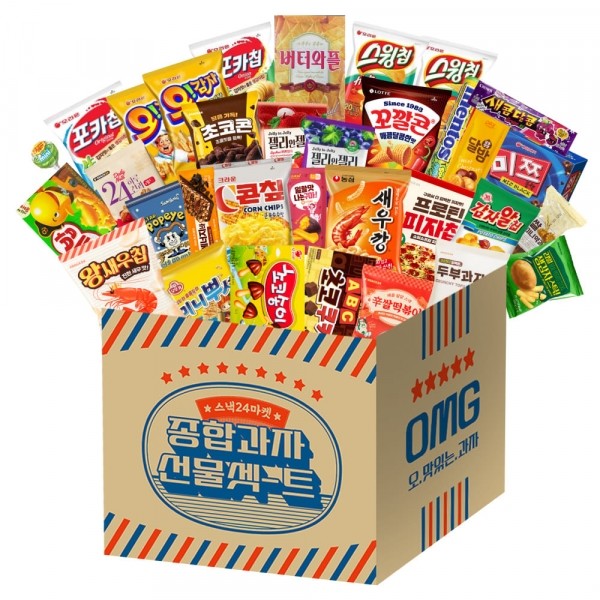 CJ프레시마켓,스낵24 인기간식 종합 과자 선물 세트 33p