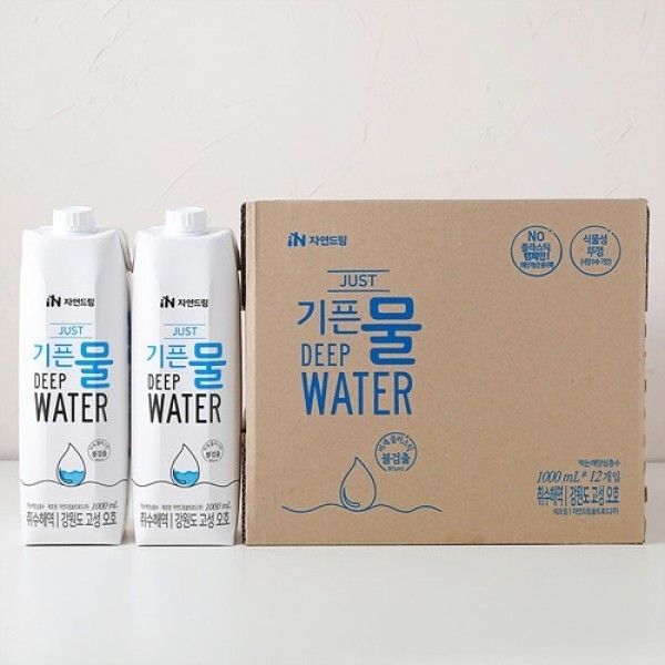 CJ프레시마켓,JUST기픈물 1,000ml 12개입