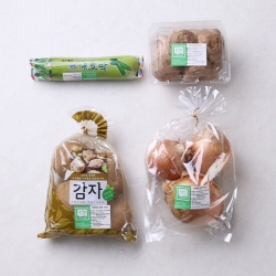 친환경 야채꾸러미(표고버섯 300g 감자 1kg 양파 1kg 애호박 1개)