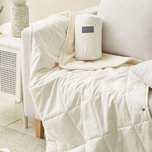 [SESA] 세사 감성 패딩 담요 아이보리 (M:80x130)