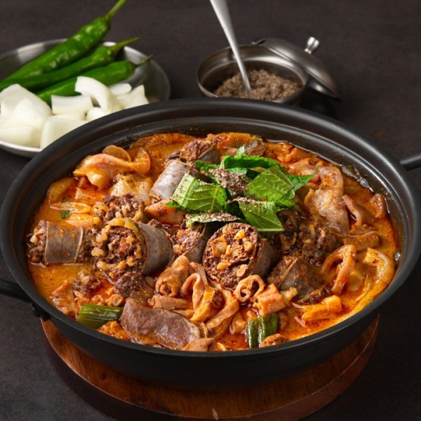 CJ프레시마켓,원팩쿠캣 순대곱창전골 800g x 3팩