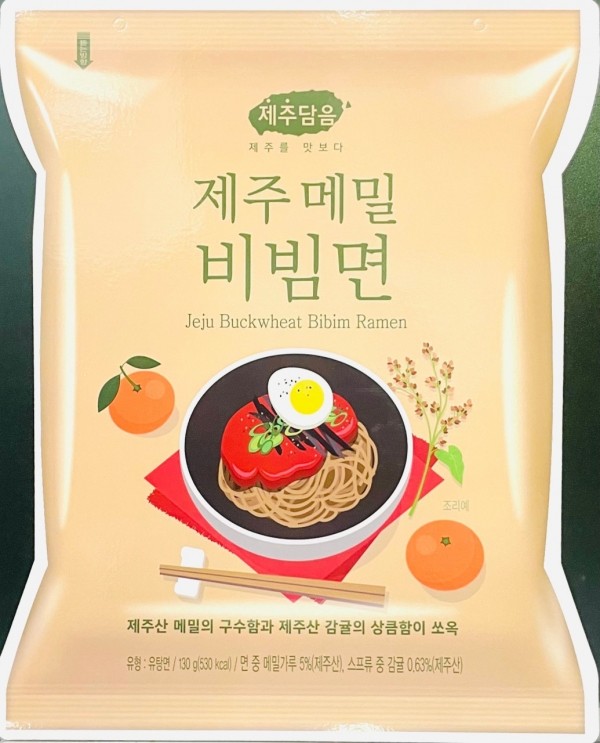 CJ프레시마켓,제주 금악 똣똣라면 메밀 비빔면 4개입 2종 오뚜기 제주담음 봉지라면 여행 선물 기념품