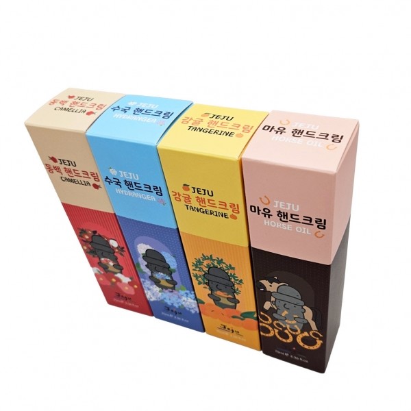 CJ프레시마켓,제주 갬성 핸드크림Set 70ml x 4개입 선물세트 향좋은 고보습 선물 여행 기념품