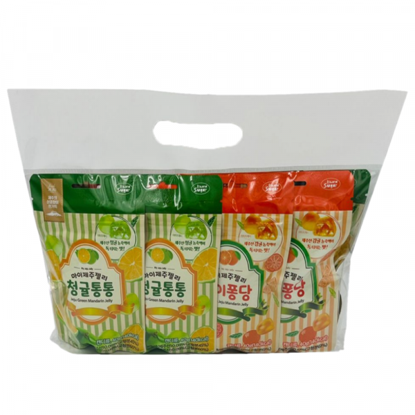 CJ프레시마켓,제주 마이 제주젤리 귤이퐁당 청귤통통 혼합구성 40g x 8개입 기념품 여행선물 과즙젤리