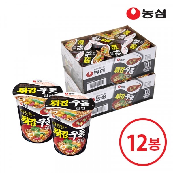 CJ프레시마켓,농심 튀김우동컵 x 12개 (소컵)